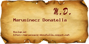 Marusinecz Donatella névjegykártya